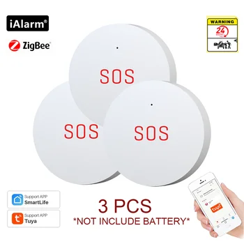 iAlarm 3PCS EM02 Zigbee Hidraulic SOS de Ajutor de Urgență Buton de Panica Tuya Wireless Lucra Cu Viață Inteligentă Protecție de Securitate Acasă
