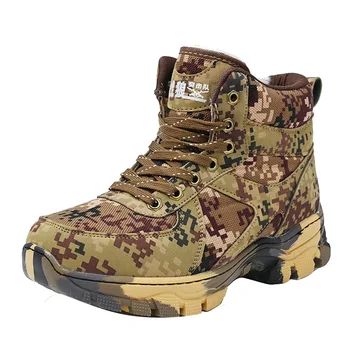 2022 Iarna Lână Camuflaj Pluș Îngroșat Militare Bumbac Pantofi în aer liber, Pantofi pentru Bărbați Pantofi de Alpinism de Mare Sus Cizme 39-45