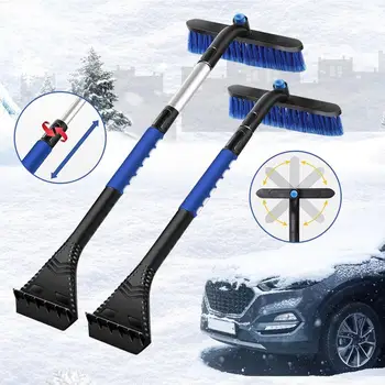 2 În 1 Parbriz Geam Zăpadă Remover Portabil Masina de Gheata Racleta Reglabil Telescopic Curat Zapada Perie pentru Iarna Acces Auto