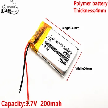 (livrare gratuita)(1pieces/lot)042030 200 mah litiu-polimer baterie de produse de calitate de calitate de CE FCC ROHS certificare