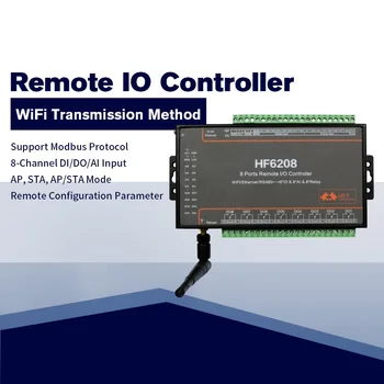 HF6208 HF6508 WIFI RJ45 Modbus RTU Serial Converter Mqtt Tcp Ip Io Gateway 8AI 8DI 8DO IO DTU Două-mod Transparent Serial Server