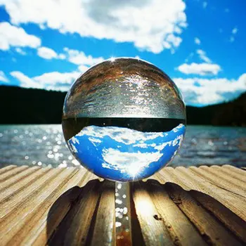 Pur 8cm glob de cristal glob de sticlă sfera fotografie auxiliare decorative mingea decor acasă