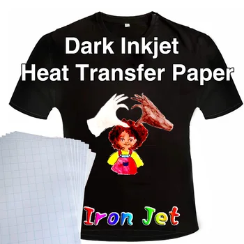 A4 lumină-Întuneric Cârpă de Bumbac DIY Fier de Căldură de Presă de Hârtie de Imprimare T-shirt cu Jet de cerneală de Sublimare Imprimare Hârtie Hârtie de Transfer Termic