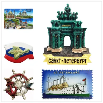 Asia Rusia 3D Magnet de Frigider Suveniruri Turistice Frigider Magnetic Decor Colecție de Articole de Artizanat Cadou