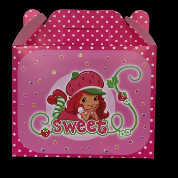6pcs/lot Fata de Căpșuni tema cutii de cadouri Fata de Căpșuni petrecere, decoratiuni petrecere copil de dus provizii de Capsuni cutii de bomboane