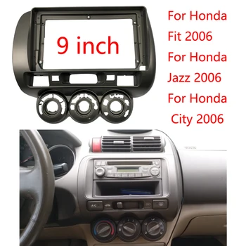 BYNCG Auto 9 inch 2 Din Stereo de o Fascie o DVD Panou Rama Rama de Instalare Trim Stânga/dreapta pentru Honda Fit City Jazz 2006