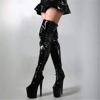 Sexy coapsă ridicat de boot 8in cu toc pentru femei de moda de over -- genunchi cizme.20cm mare pol de dans cizme