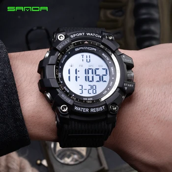 Moda Sanda Brand De Top Ceas Digital Bărbați De Lux Sportului Militar De Alarmă Cronometru Ceas Masculin Relogio Masculino