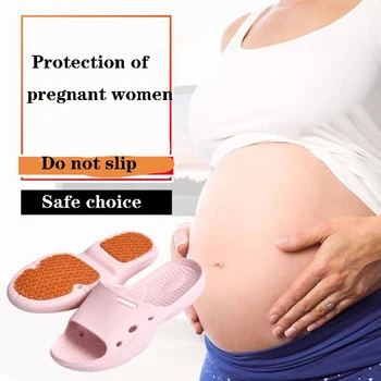 Vara papuci femei gravide, persoane în vârstă în condiții de siguranță non-alunecare de baie, pantofi de sex feminin cupluri acasă moale fund gros papuci