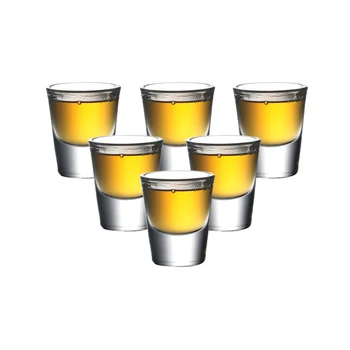 Set de 6 buc 1oz Bază de Grea Masina de Facut Plumb Whisky Pahare pentru Băuturi Vodca Spiritele în aer liber, Pescuit, Bar Partid 30ml