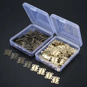 100buc/cutie Fluture Balamale cu șuruburi 4 Găuri de Aur/Bronz Antic Fier Cabinet Balama 25*20mm Mini Decor Mobilier Hardware