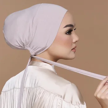 Femeile Musulmane Eid Îmbrăcăminte Hijab kleidung pentru Femei Pălărie Șaluri Panuelos Hijab Arabe Turban Undercap turc Modal Capac Interior de Moda
