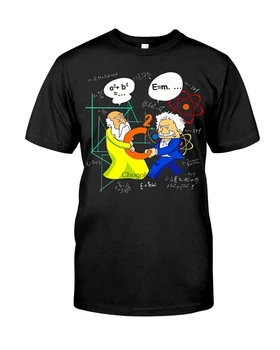 T-Shirt Știință Pitagora și Einstein oamenii de Stiinta Meme Amuzant Tricou Cadou pentru Fani