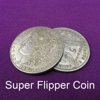 Super Flipper Monedă De Cupru Morgan Dollar Trucuri De Magie De Aproape Magia Truc De Mentalism Elemente De Recuzită Care Apar/Dispar Monedă Magie