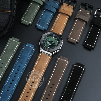 Pentru Casio AP Fermă de stejar Watchband GA-2100 GM-2100 Modificat mată vintage din piele curea de ceas 16m bărbați brățară accesorii