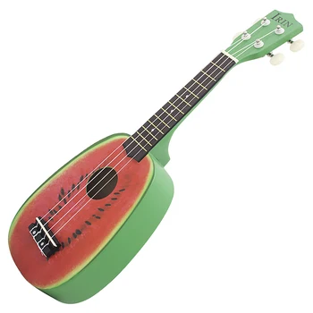 21 Inch Soprano Ukulele Pepene Verde Model 12 Fret Ananas Forma Patru Siruri De Caractere Hawaii Chitara Instrumente Muzicale Cu Corzi