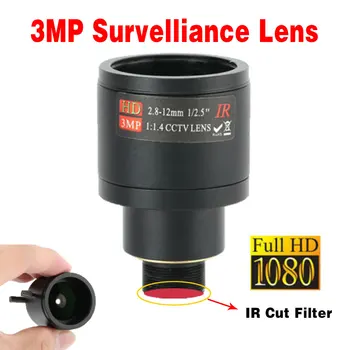 3MP Camera CCTV Bord 2.8-12mm 1080P, Zoom Manual M12 Muntele adauga Filtru IR Cut FPV 940nm 650nm 850nm IR