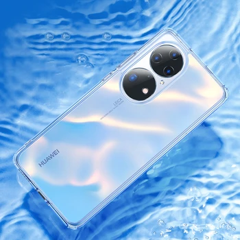 Transparent Subțire Telefon Caz pentru Huawei P50 Pro P50E Moale Clare, de Înaltă Calitate Silicon Original Capace Spate HuaweiP50 P50Pro Funda