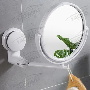 1:1 de înaltă definiție oglindă non-perforat montat pe perete oglindă de machiaj dormitor baie rotativ 360 ° oglindă