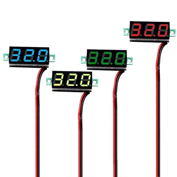 0.28 Inch DC LED-uri Voltmetru Digital 0-100V Tensiune Metru Auto Mobil Tensiune Tester Detector de 12V Rosu Verde Albastru Galben