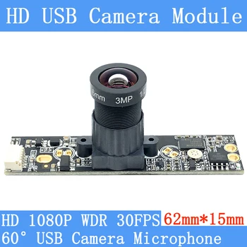 Plug play Industriale de Supraveghere WDR 2MP Full HD 1080P Webcam Windows OTG UVC 30FPS USB Modul de Camera cu Microfon Lentila 6mm