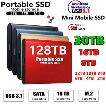 De mare viteză M. 2 SSD de 500GB, 1TB Portable SSD de 2TB 4TB 8TB Externe în Stare Solidă de Tip C USB3.1 500GB Hard Disk Mobil Pentru Laptop-uri PS4