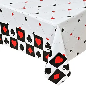 Casino Tema Decoratiuni de Partid față de Masă de Poker din Las Vegas Capac de Masă de Masă de Cazino Runner pentru a Juca Carte de Ziua de naștere Favoruri de Partid