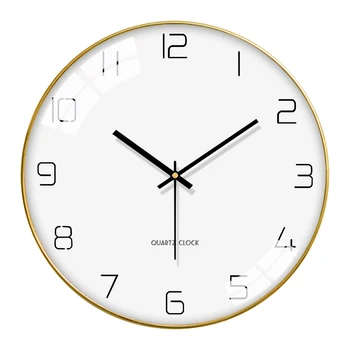 Nordic Mare Ceas De Perete Cu Design Modern De Aur De Metal De Lux, Ceasuri De Perete Decor Acasă Tăcut Ceasuri Dormitor Camera De Zi De Decorare