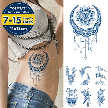 Suc De Durată Impermeabil Tatuaj Temporar Autocolant Mandala Rose Butterfly Flash Plin De Tatuaje Cerneală Body Art Fals Tatuaj Bărbați Femei