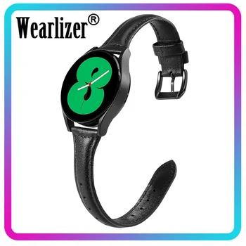 Wearlizer Piele Subțire Curea de Ceas pentru Samsung Galaxy Watch 4 5 Banda 40mm 44mm curea Piele pentru Ceas 5 Pro/Ceas Clasic 4