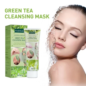 Ceaiul verde Elimina punctele Negre de Curățare Masca de Fata Îndepărtarea Acnee Ulei Coaja de Control Micsora Porii Hidratare Hrănitoare de Îngrijire a Pielii 40g