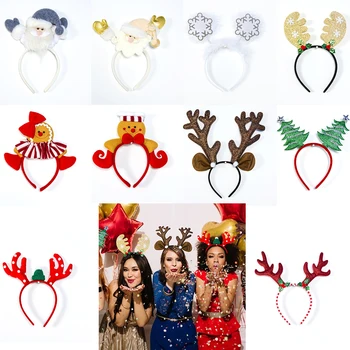 Crăciun Bentita Hairband Coarne Fulg De Nea Cap De Hoop Pălării De Petrecere Copii Adulti Favoarea Cadou De Crăciun Navidad Decoratiuni De Craciun