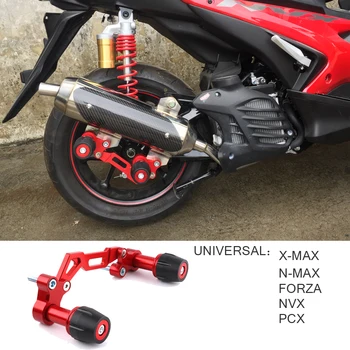 Universal Motocicleta Reglabil Țeavă de Eșapament Glisante care se Încadrează Protector pentru Yamaha NVX NMAX 155 XMAX 300 PCX 125 Forza Lexi