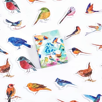 46pcs Păsări Mici Vărsat Autocolante Set de Culoare Multi Sparrow Decor Notă Autocolant Adeziv Cadou de Etanșare Acasă DIY Arta A6730