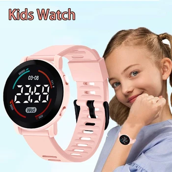 LED Digital Copii Ceasuri Luminos Sport Impermeabil Copii Ceas Silicon Curea Electronice Încheietura Ceas Pentru Baieti Gril reloj niño