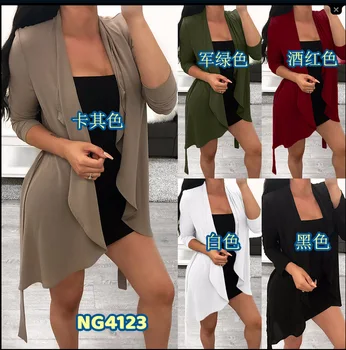 Toamna anului 2019 New Pure-colour Deschide-topuri și Moda pentru femei haine de iarna abrigos mujer elegante haină lungă de lână haina de iarna XX015