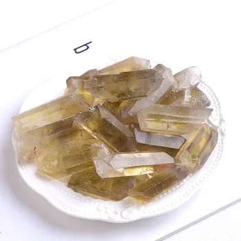 1 BUC Naturale de Cuarț Piatră de Vindecare Galben Citrin Turn Citrin Dur Cluster de Cristal Puncte Pilon Specimen de Vindecare Reiki Minerale