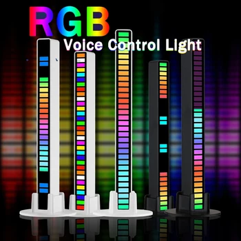 NOI 3D Arc RGB Ritm de Muzică Ușoară Sunet Lampă de Control de Benzi cu LED-uri App Ridica Vocea Activat Bara de Culori Camera de Lumină Ambientală USB