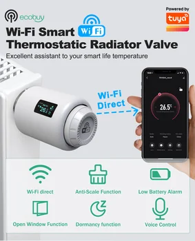 Tuya Inteligent Wifi Radiator de Acționare TRV Programabile Cap Termostatic Ventil App de la Distanță Controler de Temperatura Suport Alexa