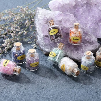 9 Mini Piatră Prețioasă Sticle Cip De Cristal De Vindecare Scazut Gem Reiki Wicca Pietre Semiprețioase Pietre Prețioase Decor