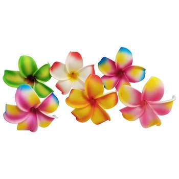 10buc/pachet 6 Culori Spumă frangipani Plumeria Fată Ureche Flori Cu Tulpina Hawaii Insula Tropicala Petrecere Decorationear Flori