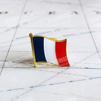 Franța Drapelul Național Ace De Rever Epoxidice Cristal Metal Emailat Insigna Vopsea Brosa Suvenir Costum De Personalitate Comemorative Cadouri