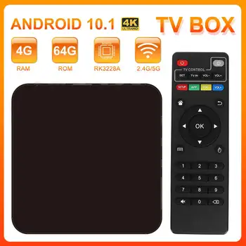 Upgrade Android de 10.1 TV Box RK3228 4k HD TV Set top Box Smart Home Wifi 2.4 G 5G Rețea de Mare viteză Player 3D Largă de Tensiune de 4+de 64GB